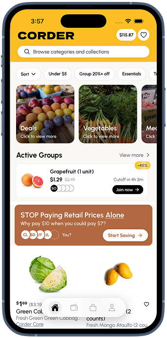 Corder app screen 1