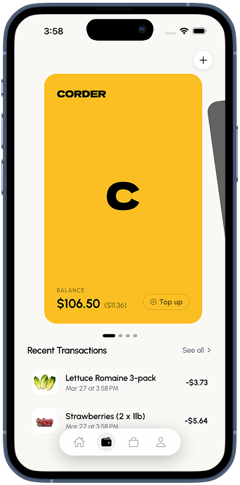 Corder app screen 2